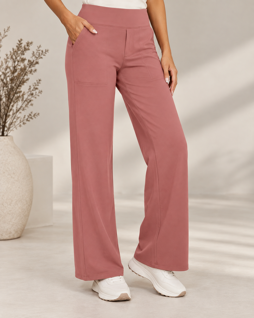 Lize | High Waist Wide Leg Pull-On Pants