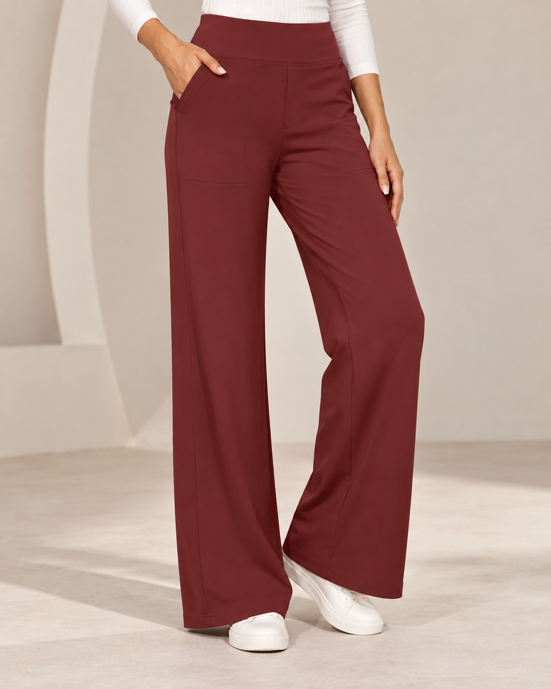 Lize | High Waist Wide Leg Pull-On Pants