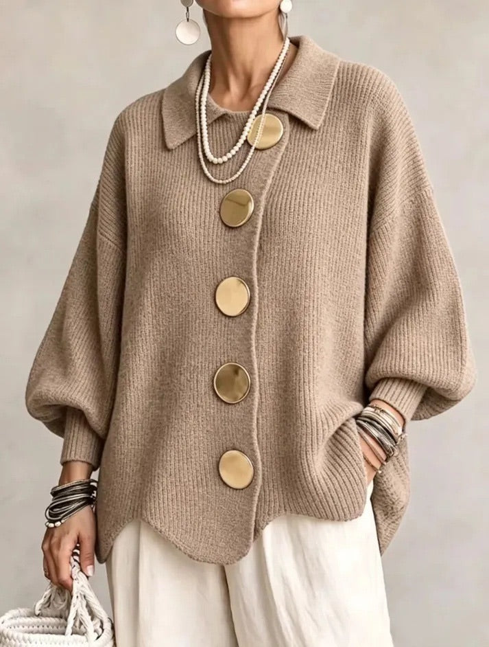 Olivia | Oversized Collared Cardigan