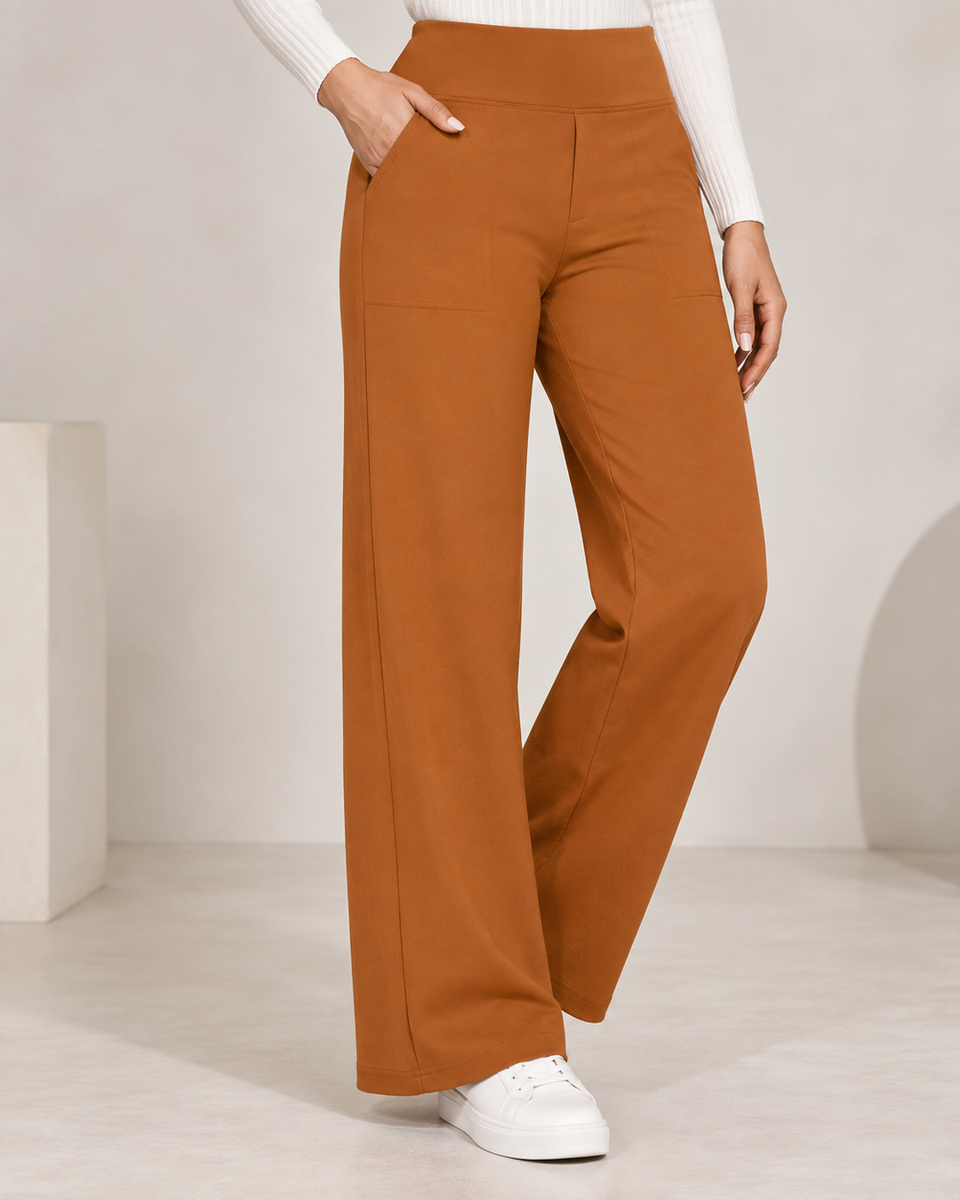 Lize | High Waist Wide Leg Pull-On Pants