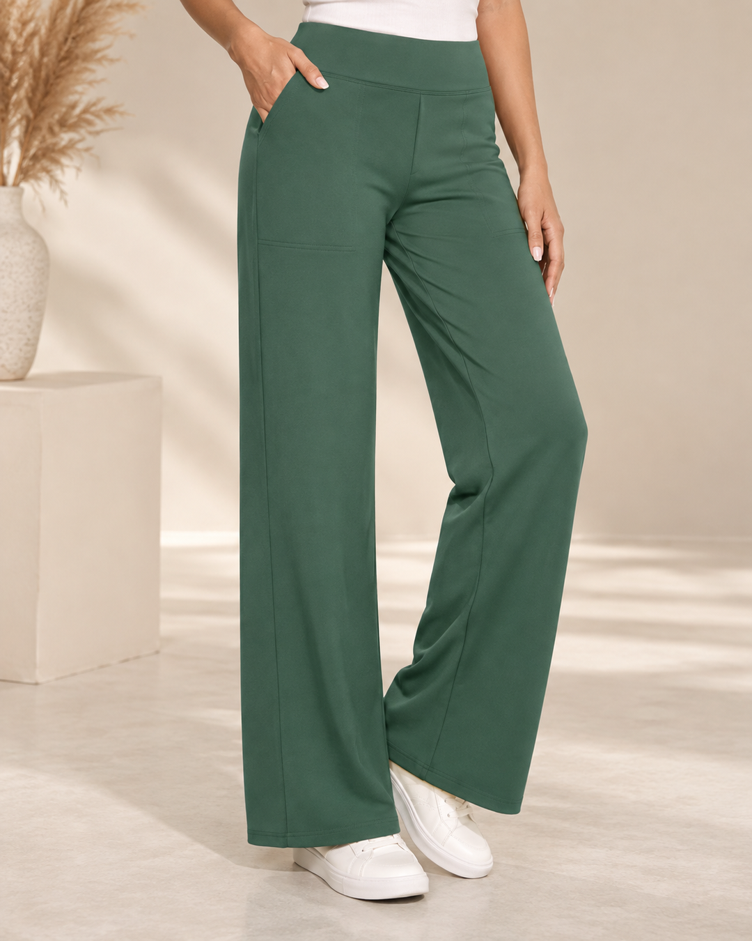 Lize | High Waist Wide Leg Pull-On Pants