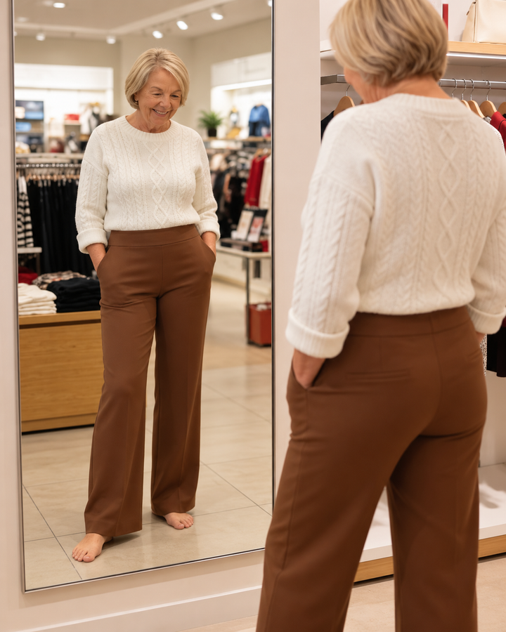 Lize | High Waist Wide Leg Pull-On Pants