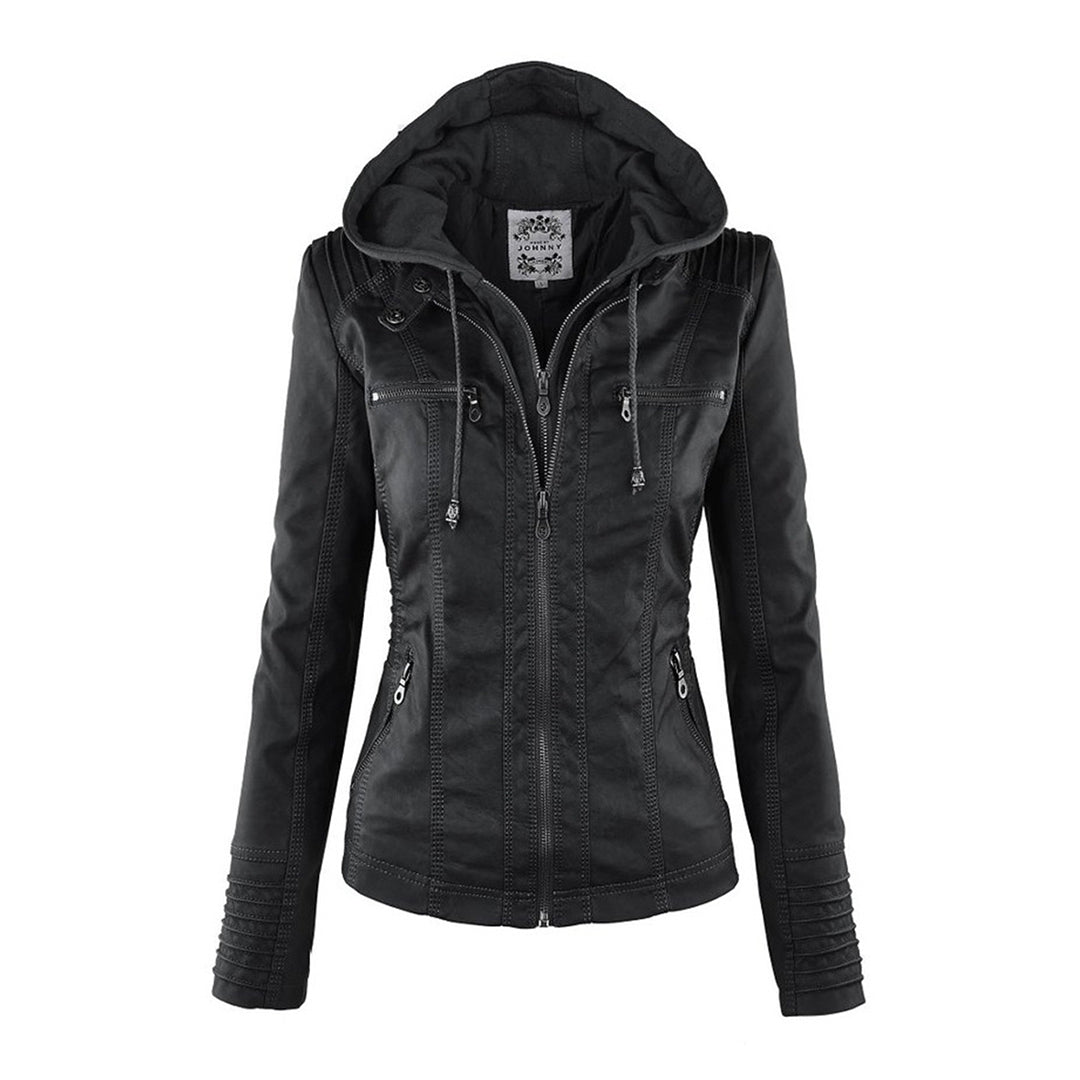 Sarah | Hooded Moto Jacket