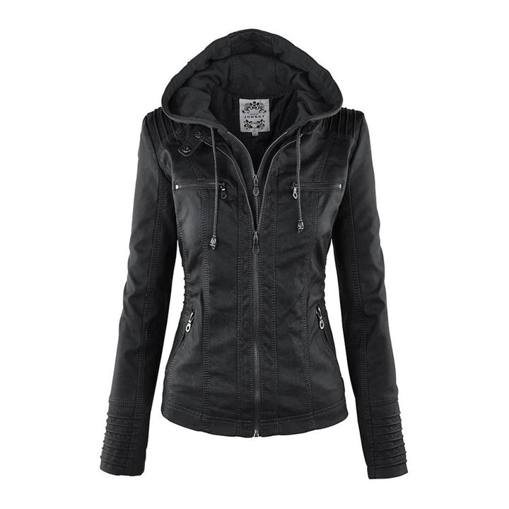 Sarah | Hooded Moto Jacket