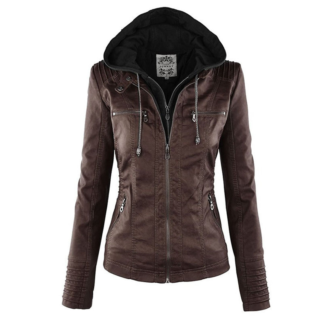 Sarah | Hooded Moto Jacket