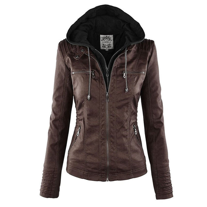 Sarah | Hooded Moto Jacket