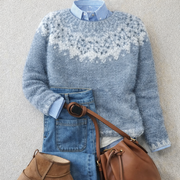 Clara | Snowflake Yoke Knit Sweater