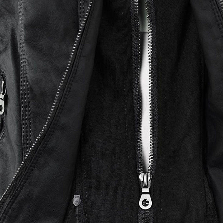 Sarah | Hooded Moto Jacket