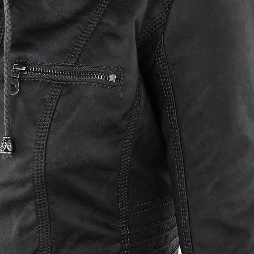 Sarah | Hooded Moto Jacket