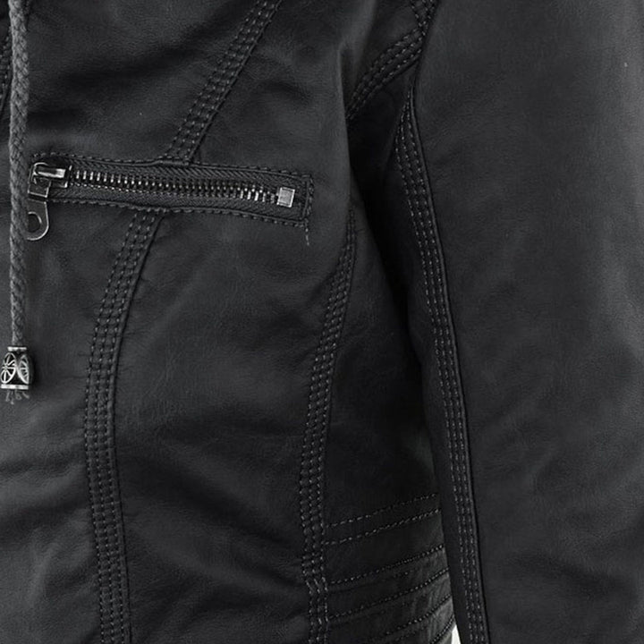 Sarah | Hooded Moto Jacket