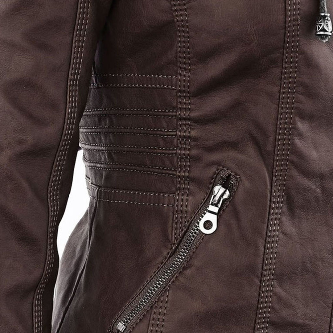 Sarah | Hooded Moto Jacket