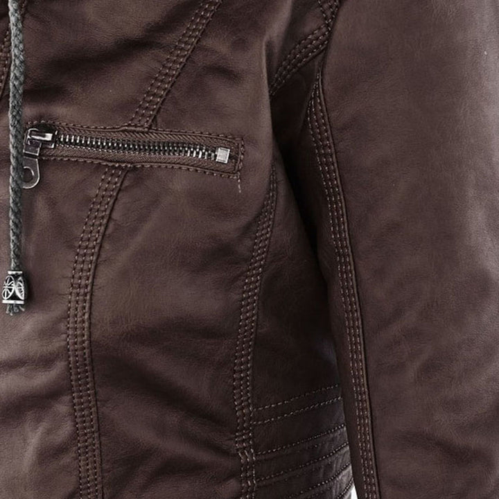Sarah | Hooded Moto Jacket