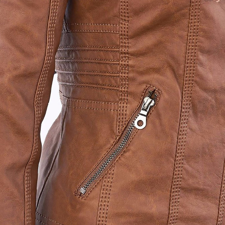 Sarah | Hooded Moto Jacket