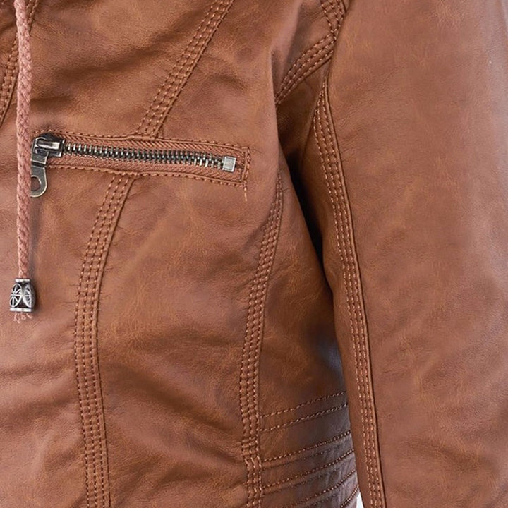 Sarah | Hooded Moto Jacket