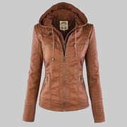 Sarah | Hooded Moto Jacket
