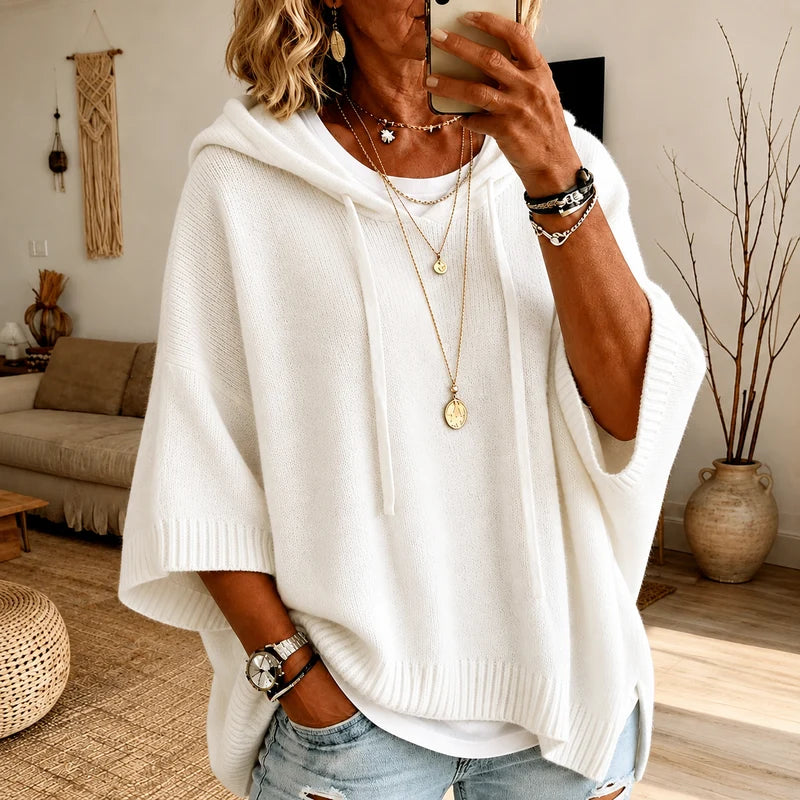 Wrenley | Hooded Poncho Sweater