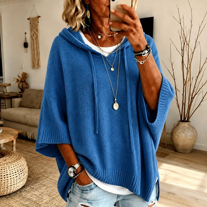 Wrenley | Hooded Poncho Sweater