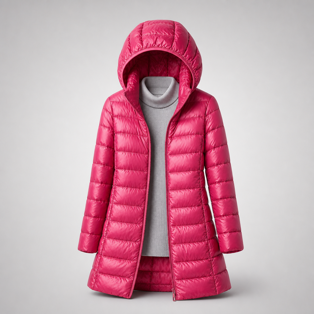 Bryn | Lightweight Hooded Long Puffer Coat
