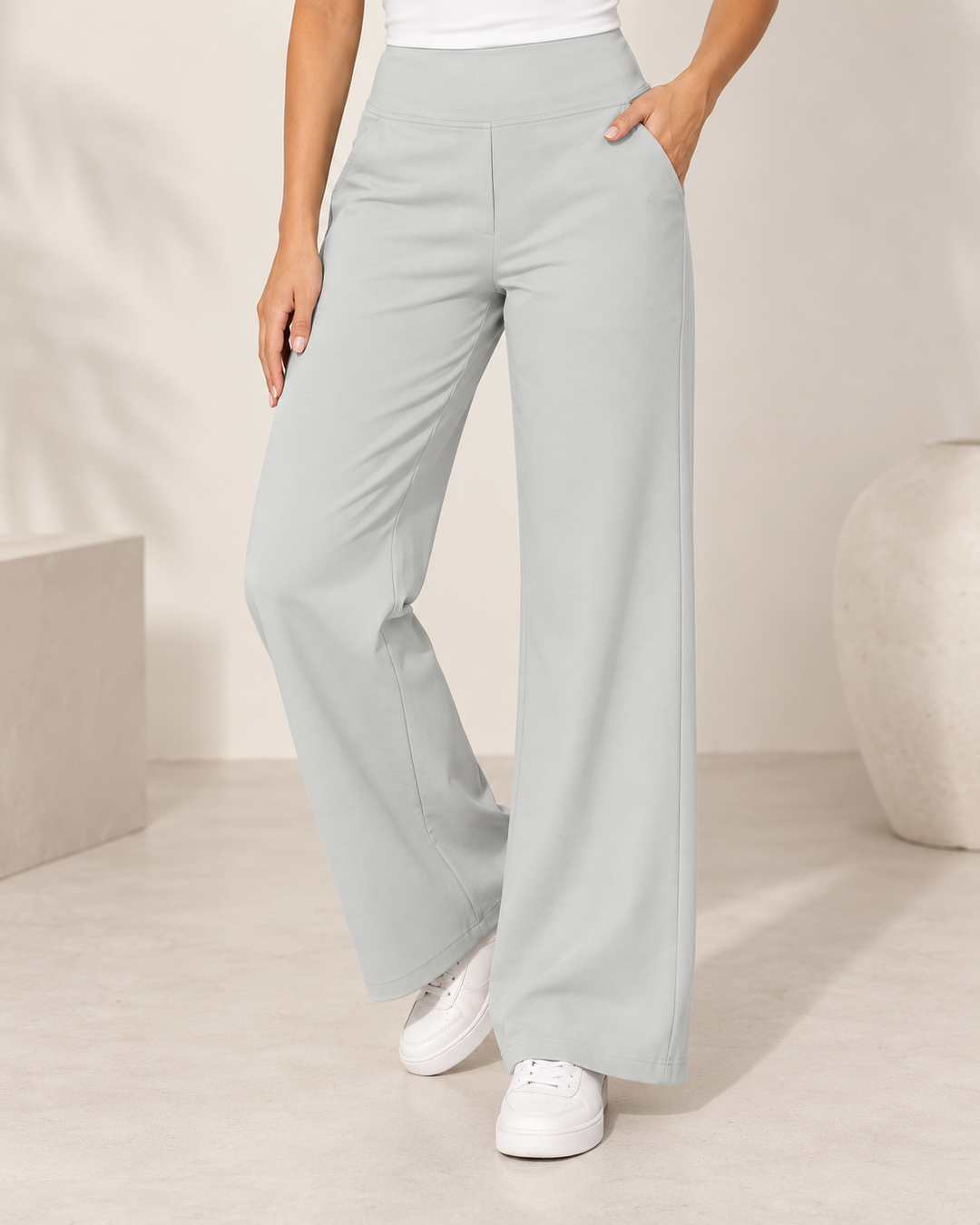 Lize | High Waist Wide Leg Pull-On Pants