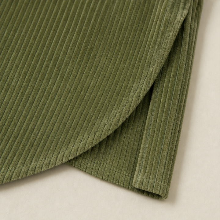 Tessa | Asymmetric Button Draped Collar Top