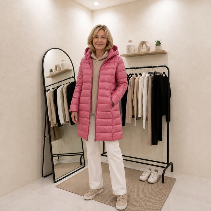Bryn | Lightweight Hooded Long Puffer Coat