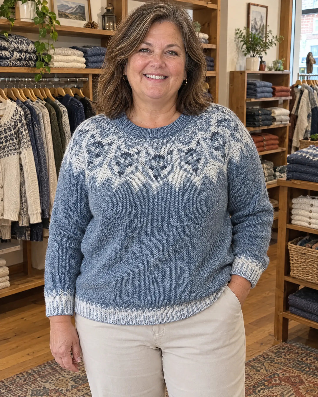 Halden | Nordic Yoke Crewneck Sweater