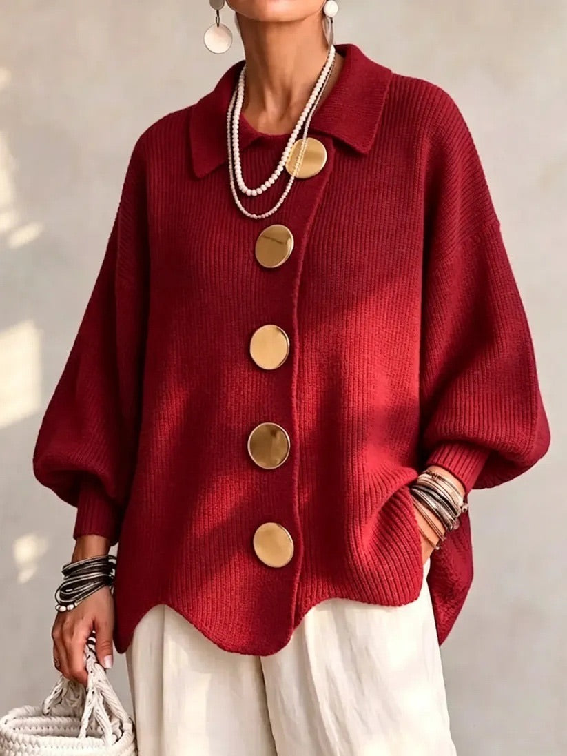 Olivia | Oversized Collared Cardigan